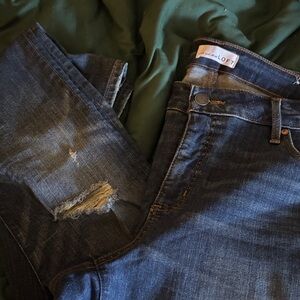 LOFT Women's Dark Blue Straight Leg Jeans